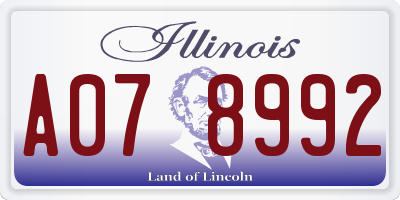 IL license plate A078992