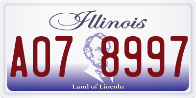 IL license plate A078997