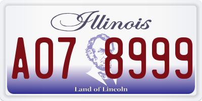 IL license plate A078999