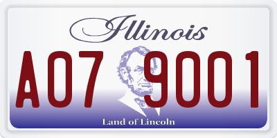 IL license plate A079001