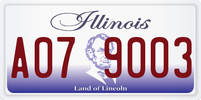IL license plate A079003