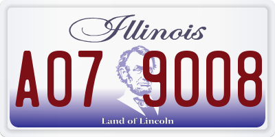 IL license plate A079008