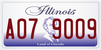 IL license plate A079009