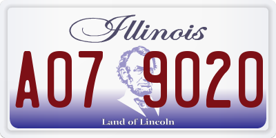IL license plate A079020