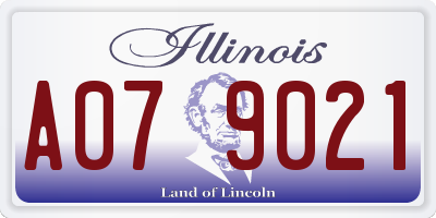 IL license plate A079021
