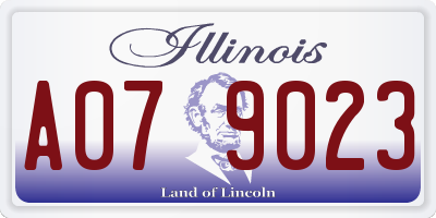 IL license plate A079023