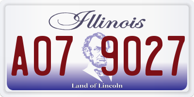 IL license plate A079027