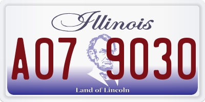 IL license plate A079030