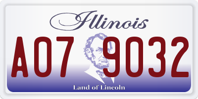 IL license plate A079032
