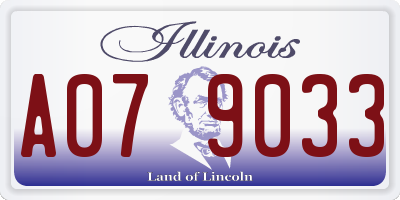 IL license plate A079033