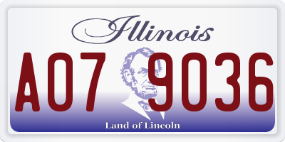 IL license plate A079036