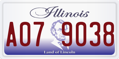 IL license plate A079038