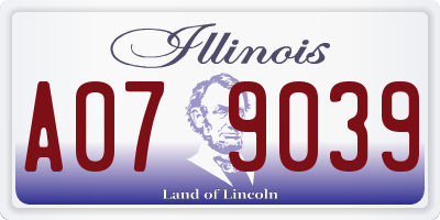 IL license plate A079039