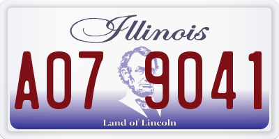 IL license plate A079041