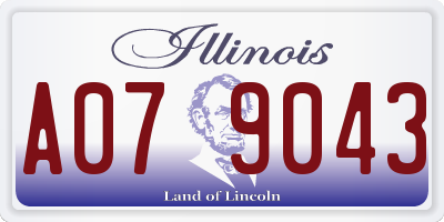 IL license plate A079043