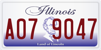 IL license plate A079047