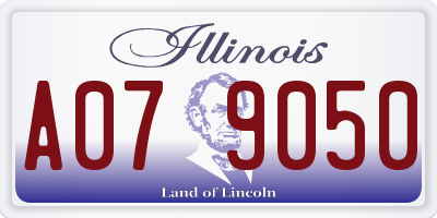 IL license plate A079050