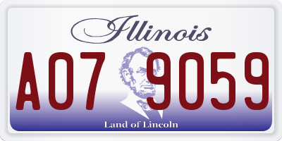 IL license plate A079059
