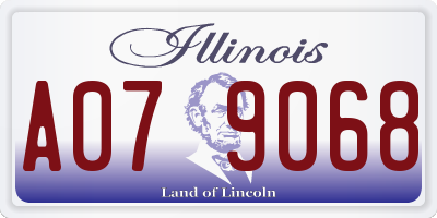 IL license plate A079068