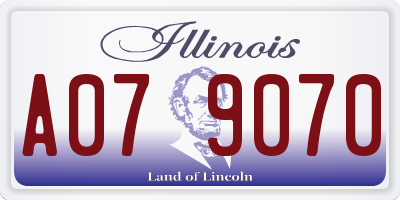 IL license plate A079070