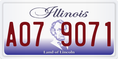 IL license plate A079071
