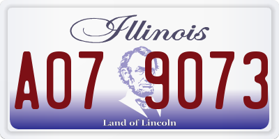 IL license plate A079073