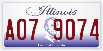 IL license plate A079074