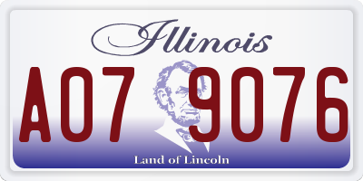 IL license plate A079076