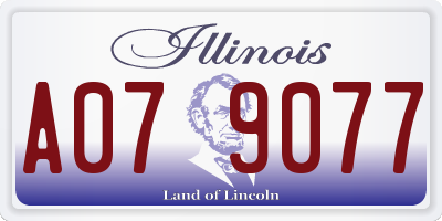 IL license plate A079077