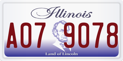 IL license plate A079078