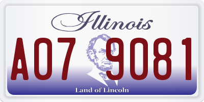 IL license plate A079081
