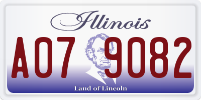 IL license plate A079082