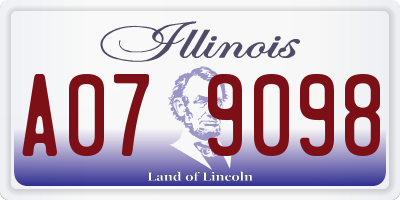 IL license plate A079098