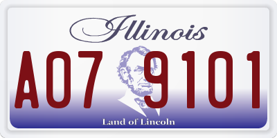 IL license plate A079101