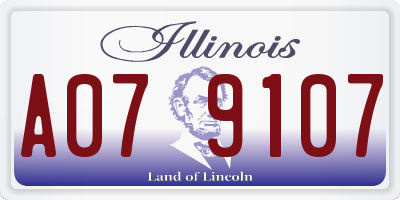 IL license plate A079107