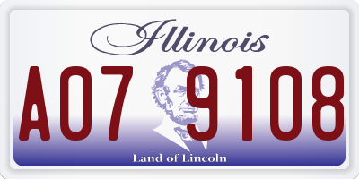 IL license plate A079108