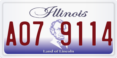 IL license plate A079114