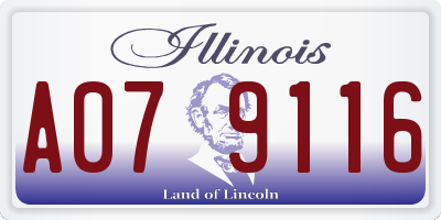IL license plate A079116
