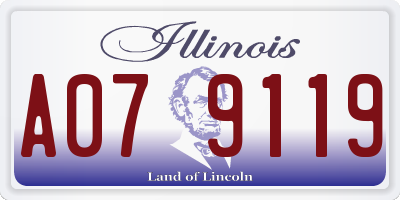 IL license plate A079119