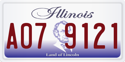 IL license plate A079121
