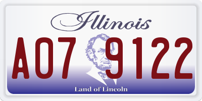 IL license plate A079122