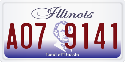 IL license plate A079141