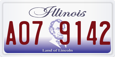 IL license plate A079142