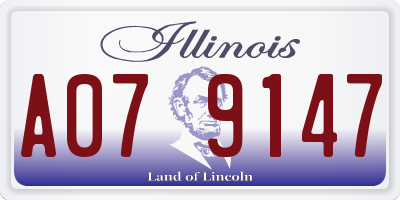 IL license plate A079147