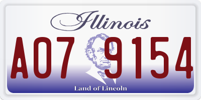 IL license plate A079154