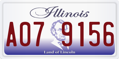 IL license plate A079156