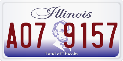 IL license plate A079157
