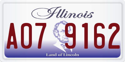 IL license plate A079162