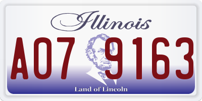 IL license plate A079163
