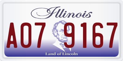IL license plate A079167